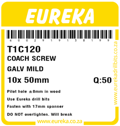 T1C120 - Coach Screw -T1C120_Label_T